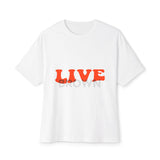 Live Unisex Oversized Boxy Tee - snazzymerch