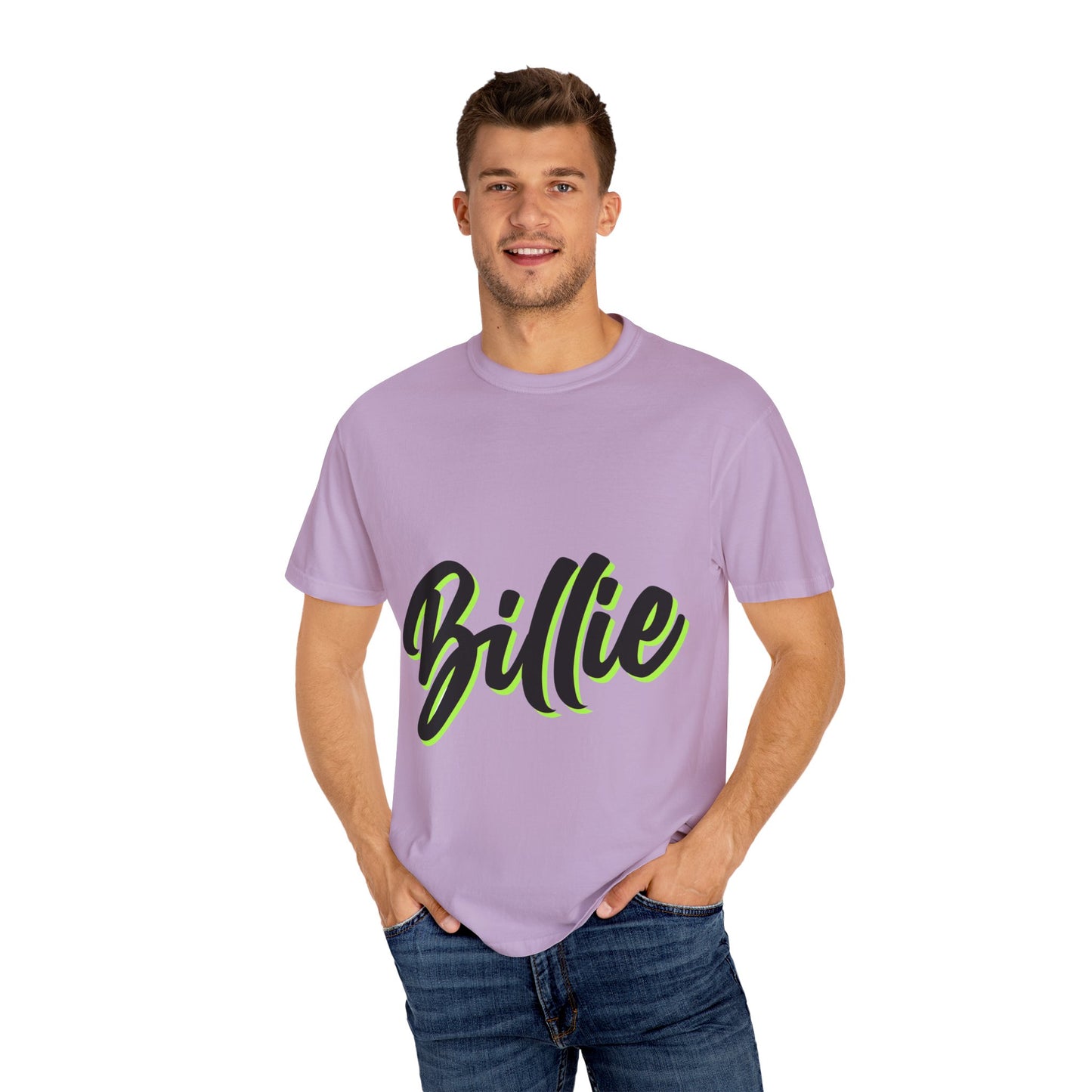 Billie Eilish Inspired Dyed T-shirt – Electric Script Vibes Edition Printify