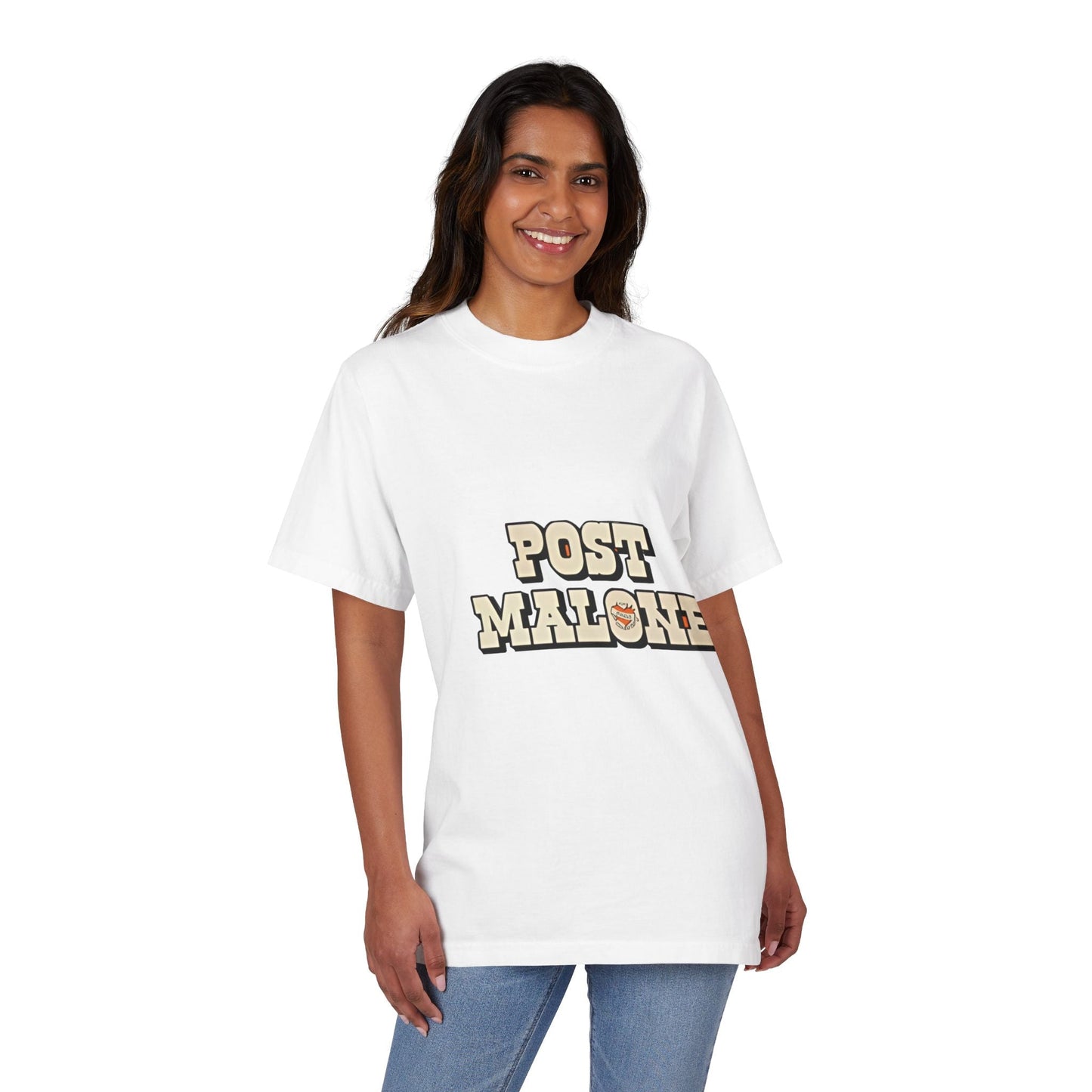 Unisex Garment-Dyed Drop-Shoulder T-Shirt – Post Malone Bold Design Printify