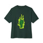 Billie Eilish Inspired Green Flame Oversized T-Shirt – Neon Streetwear Edition Printify