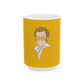 Yellow Glasses Portrait Ceramic Mug, (11oz, 15oz) - snazzymerch