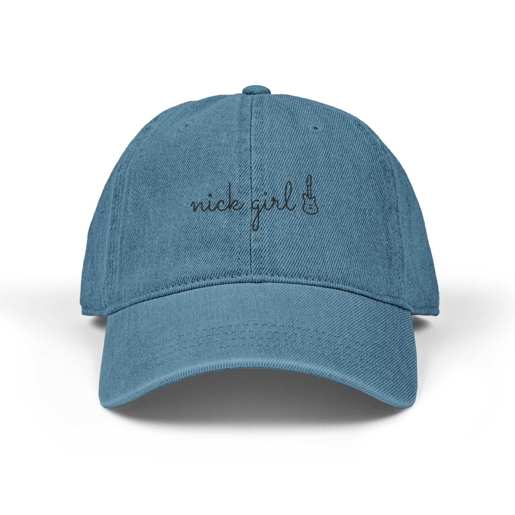 Retro Font Denim Hat (Embroidery) - snazzymerch