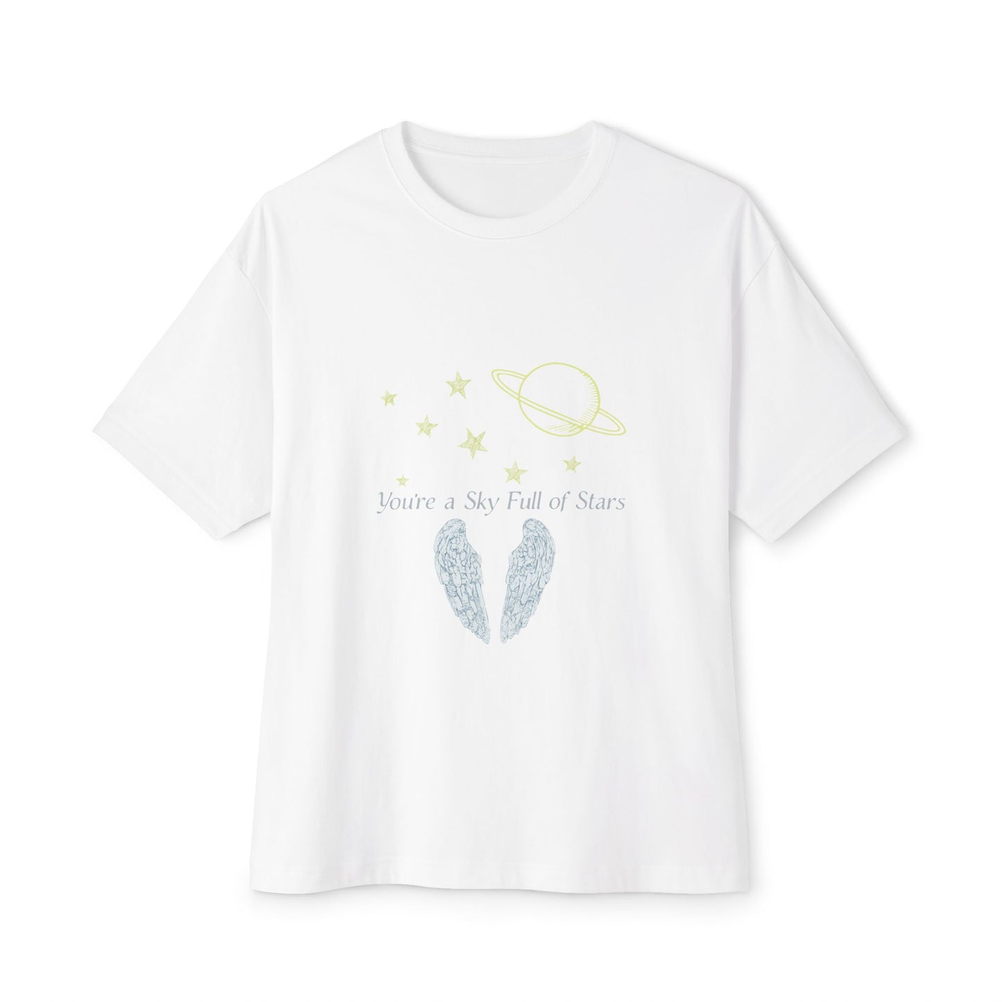 Starry Sky Wings Unisex Oversized Boxy Tee Printify