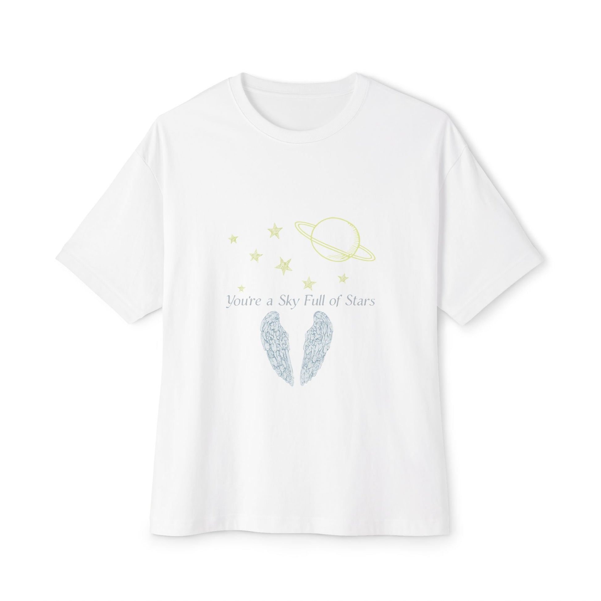 Starry Sky Wings Unisex Oversized Boxy Tee Printify
