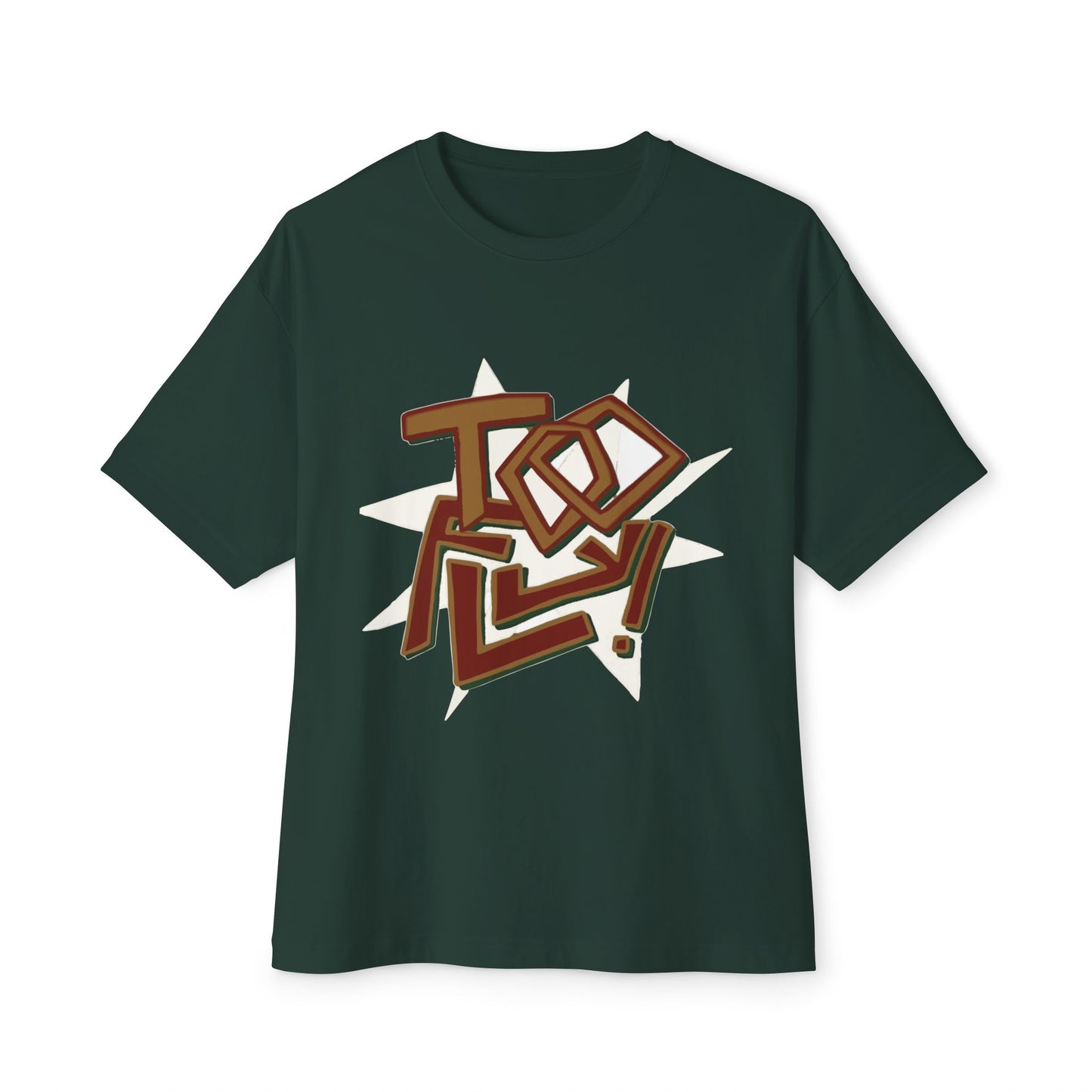Geometric Lettering Unisex Oversized Boxy Tee - snazzymerch