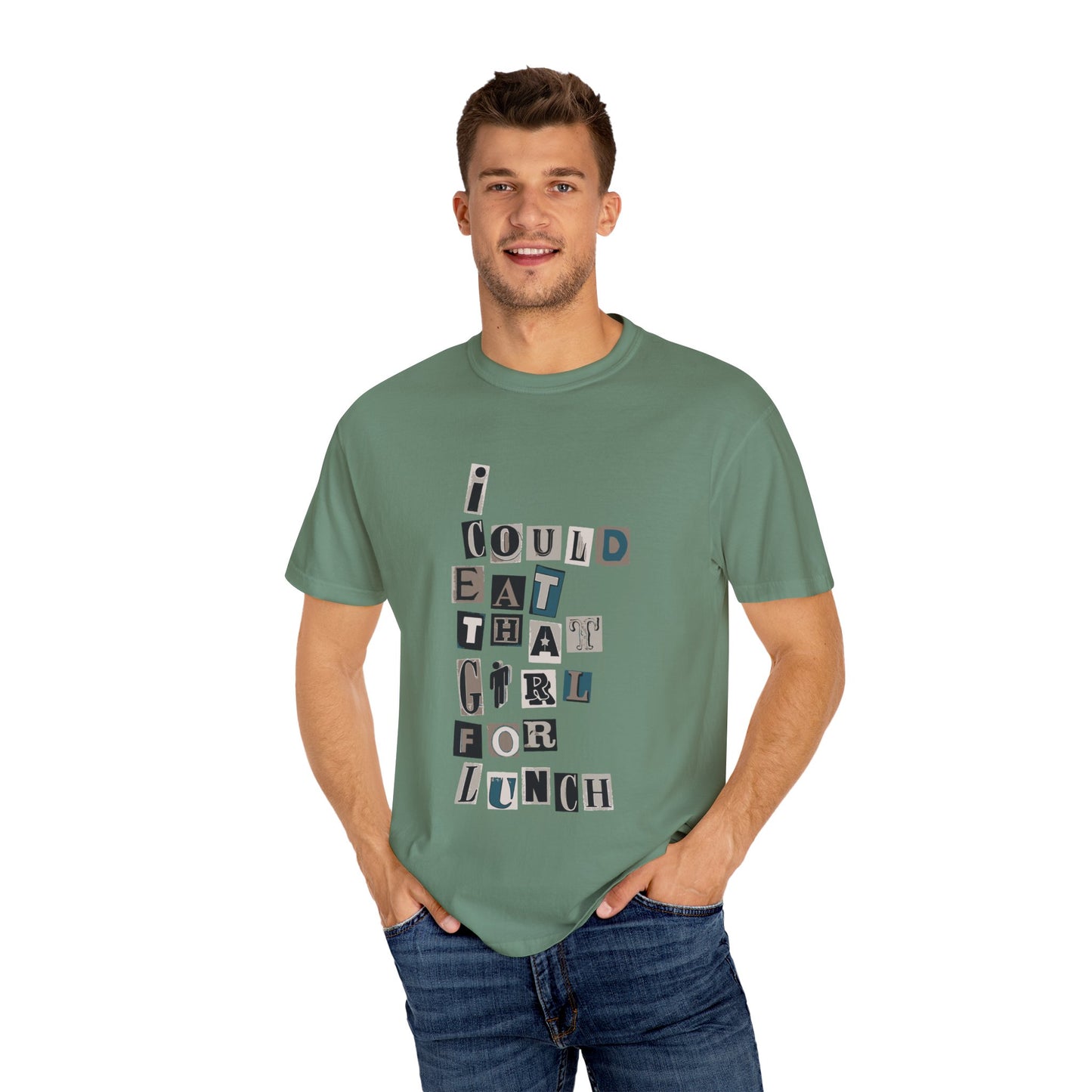 Billie Eilish Inspired Dyed T-shirt – Mixed Message Collage Edition Printify