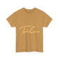 Take Care Gold Script Heavy Cotton Tee Printify