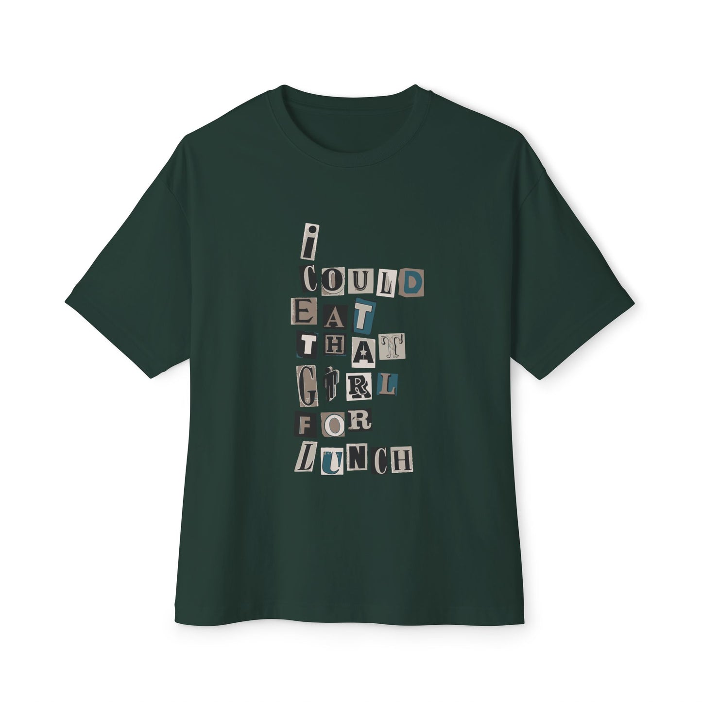 Billie Eilish Inspired Oversized T-Shirt – Mixed Message Collage Edition Printify