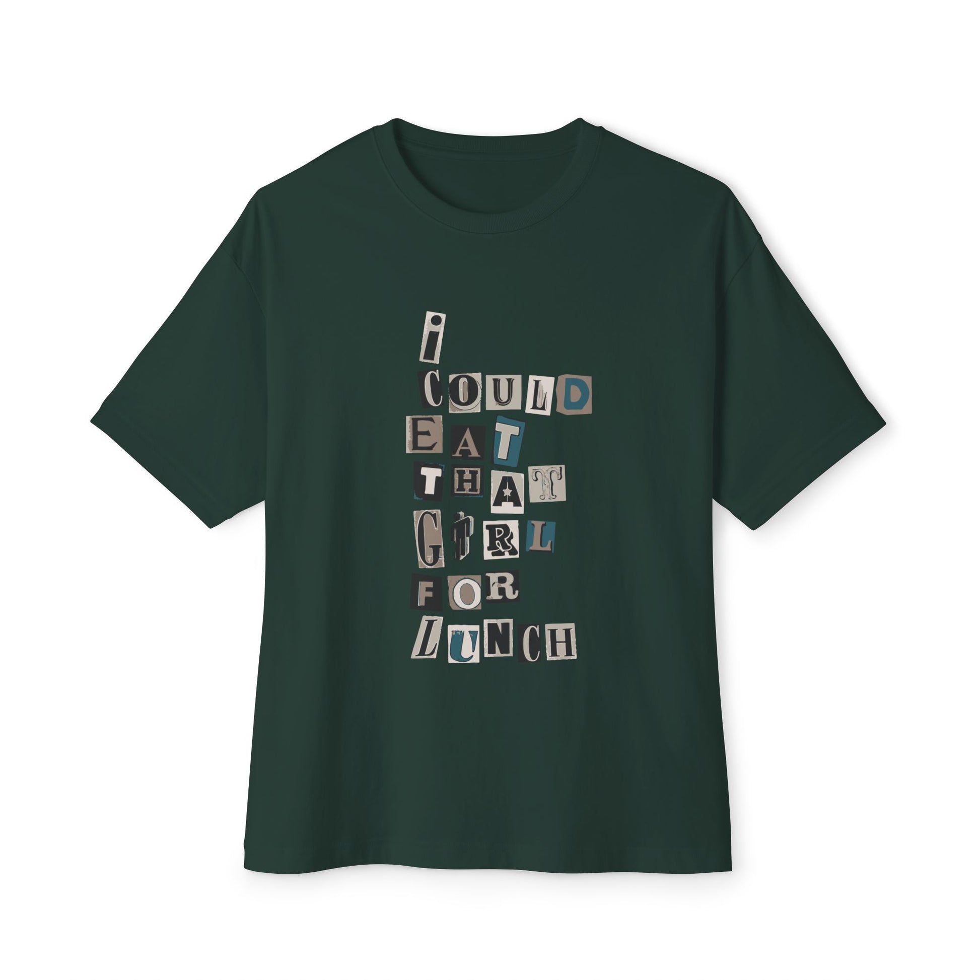 Billie Eilish Inspired Oversized T-Shirt – Mixed Message Collage Edition Printify