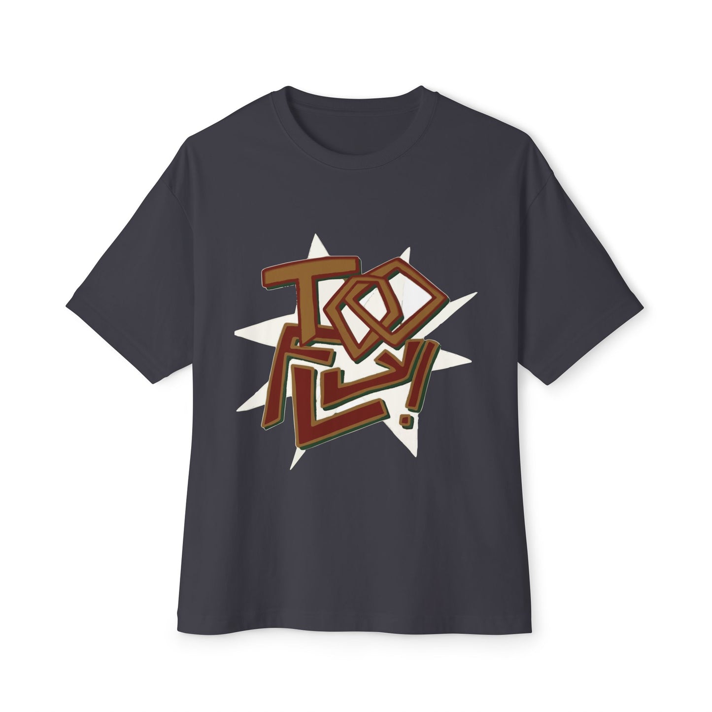 Geometric Lettering Unisex Oversized Boxy Tee - snazzymerch
