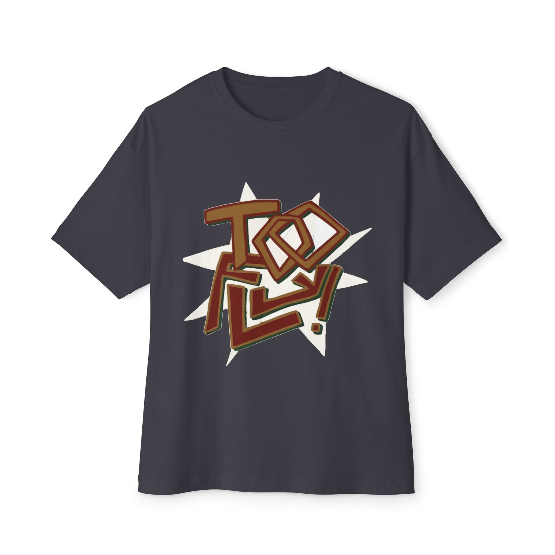 Geometric Lettering Unisex Oversized Boxy Tee - snazzymerch