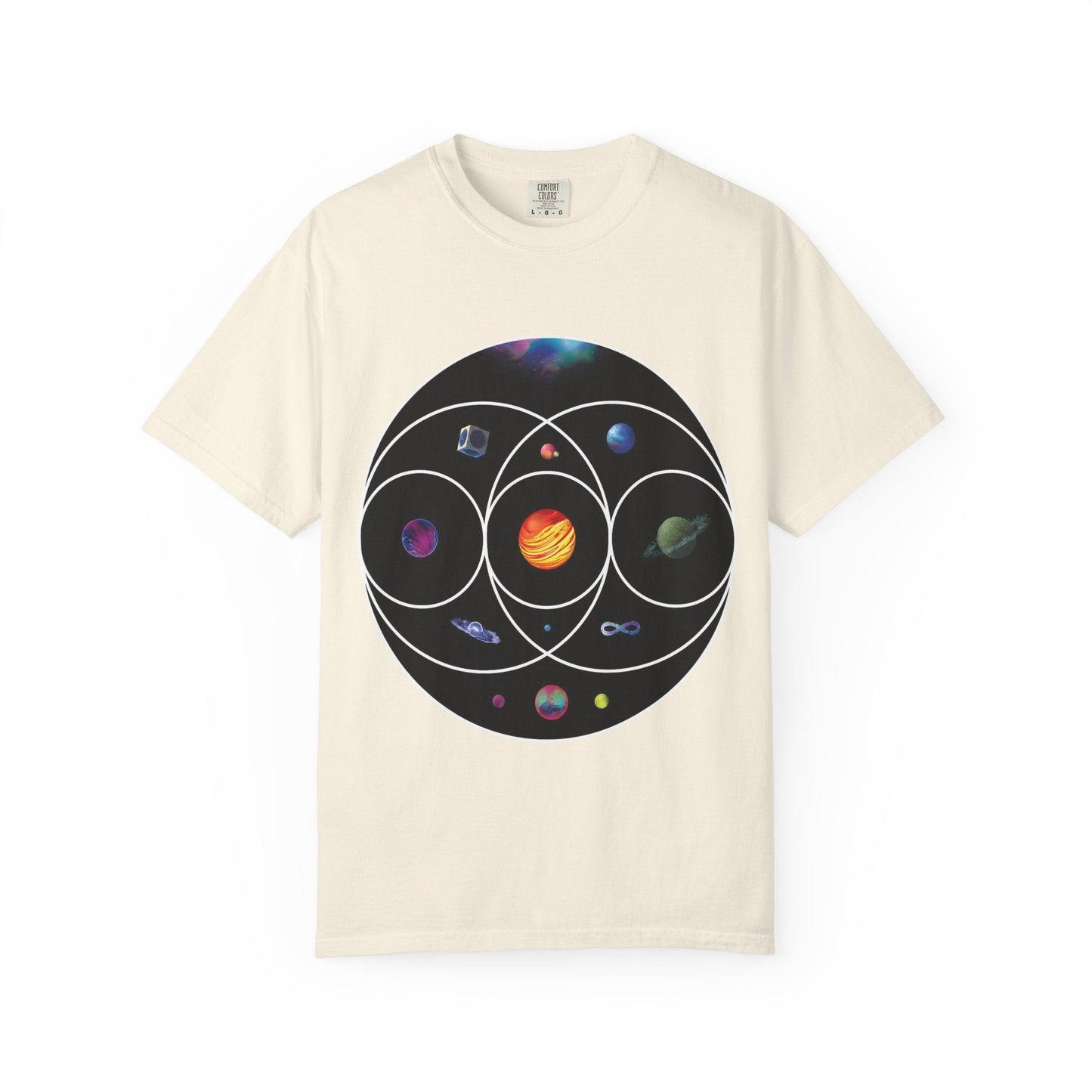 Unisex Garment-Dyed T-Shirt Inspired by Coldplay’s Illustration Concept Printify