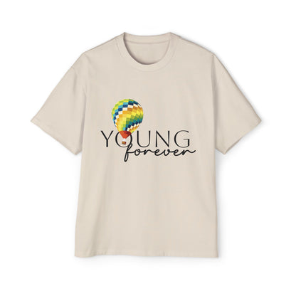 Sky Journey Balloon Men's Heavy Oversized Tee - snazzymerch