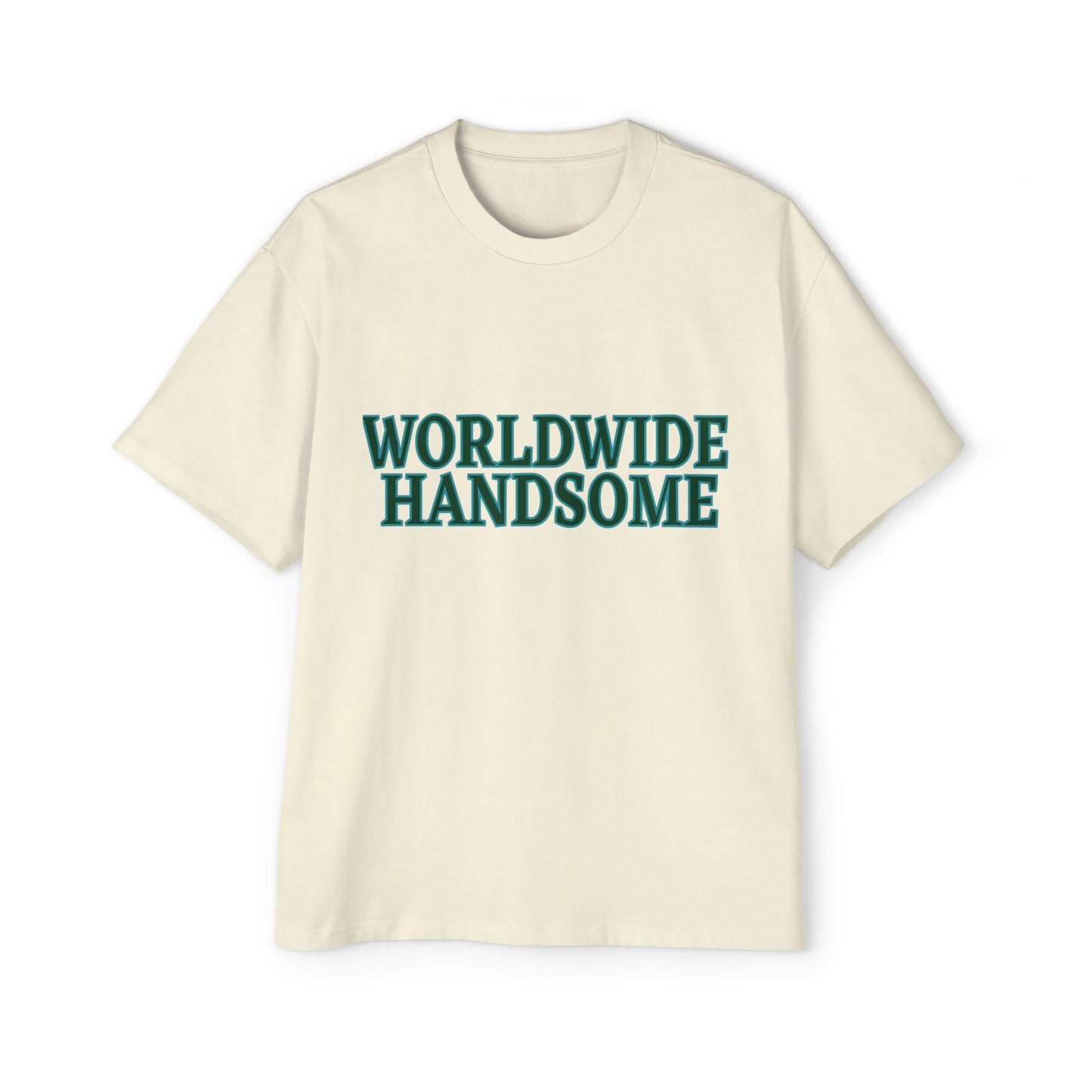 Global Handsome Typography Men's Heavy Oversized Tee - snazzymerch