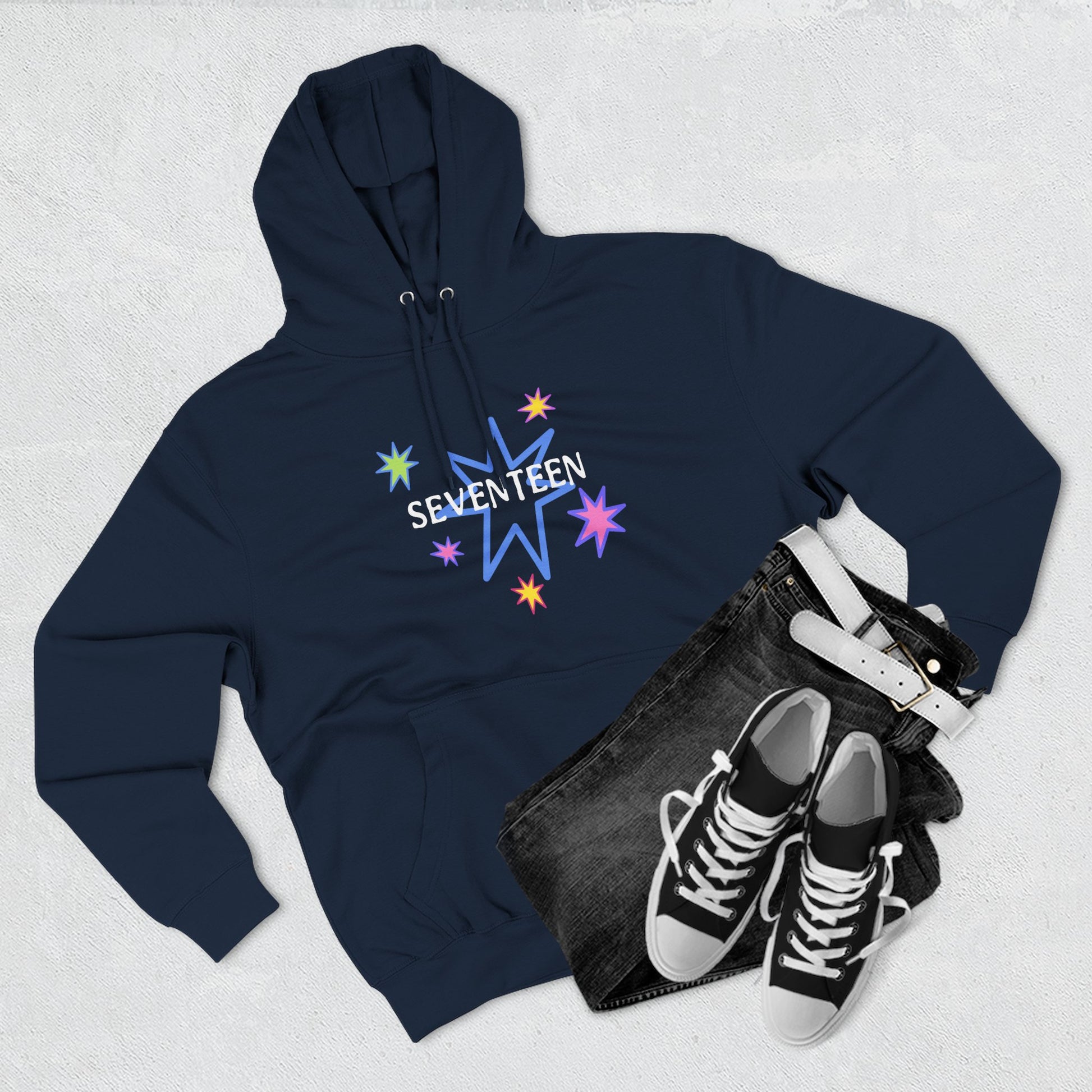 Starlight Seventeen Three-Panel Fleece Hoodie - snazzymerch