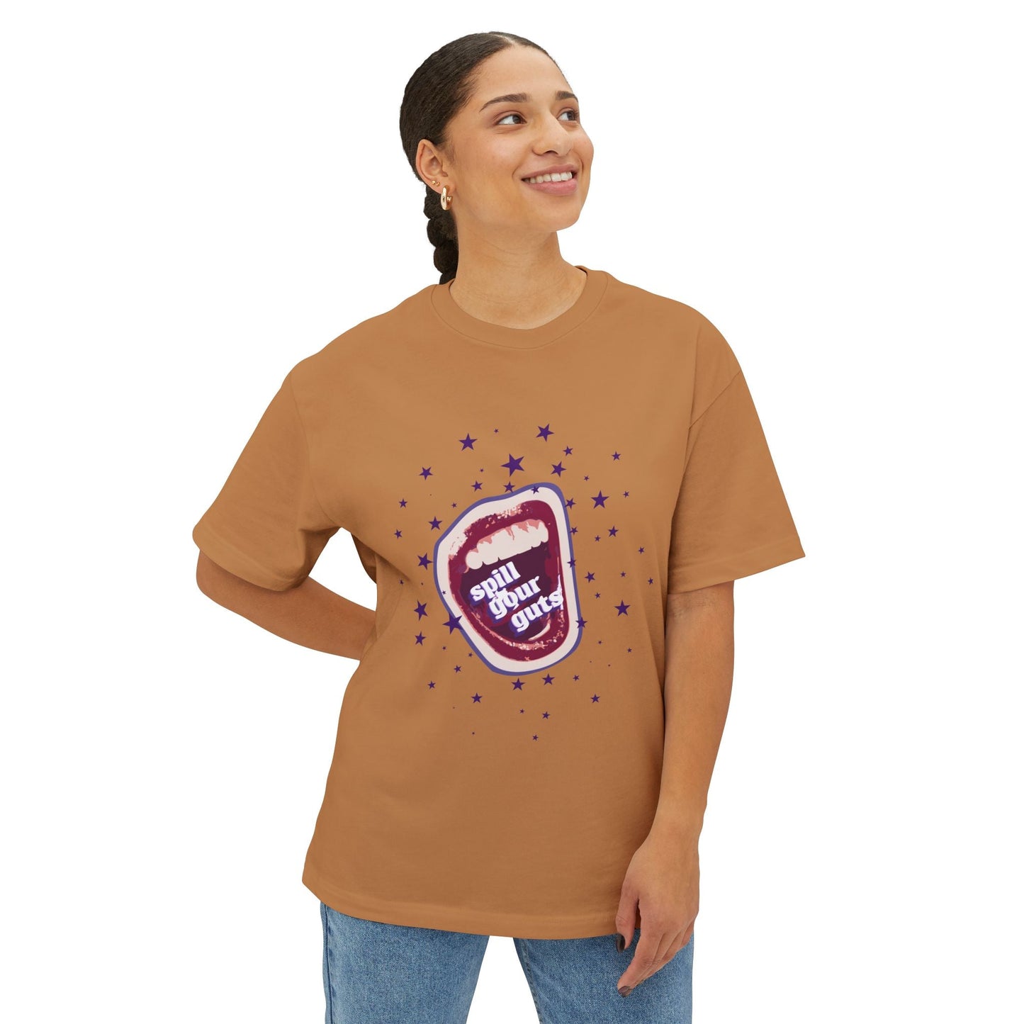 Spill Your Guts Scream-Oversized Tee Printify