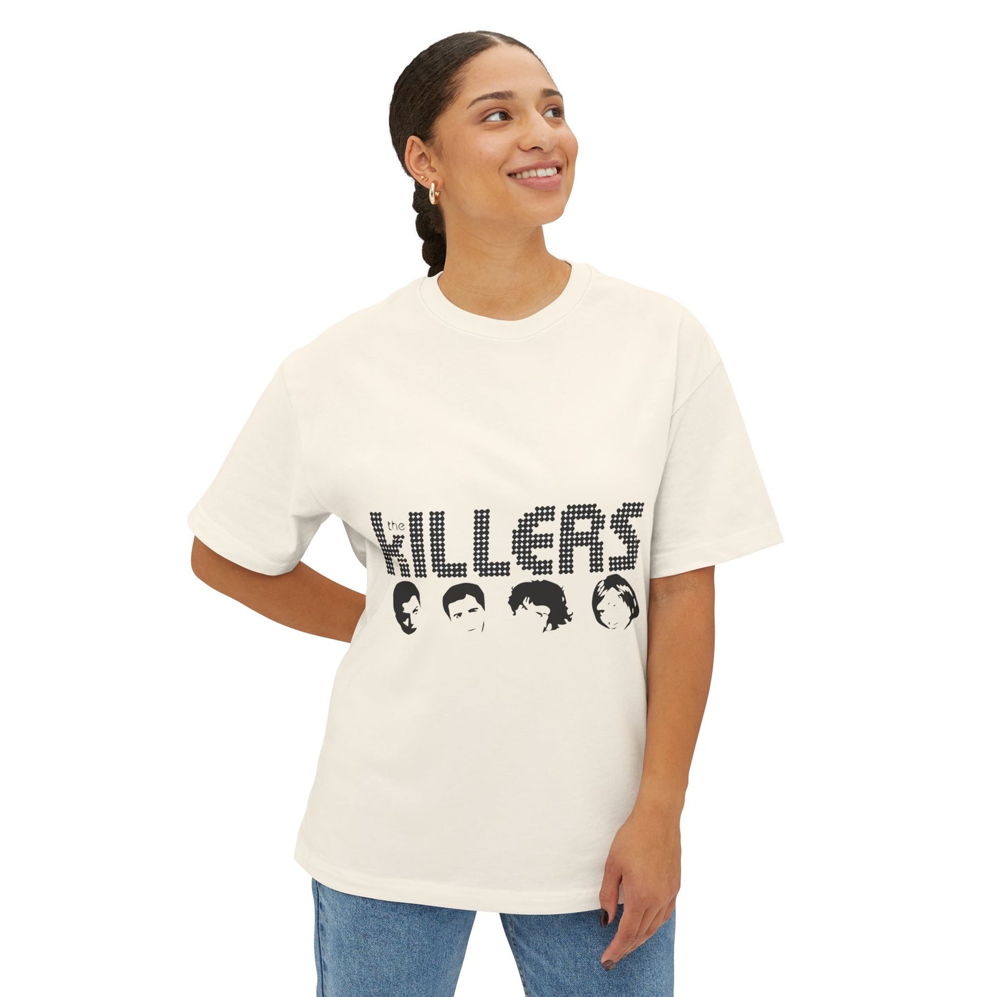 Diamond Dot Retro Unisex Oversized Boxy Tee - snazzymerch