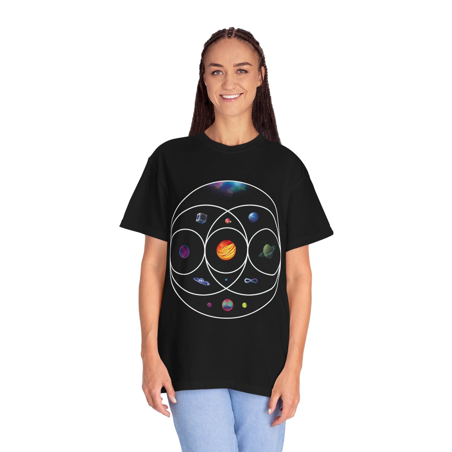 Unisex Garment-Dyed T-Shirt Inspired by Coldplay’s Illustration Concept Printify