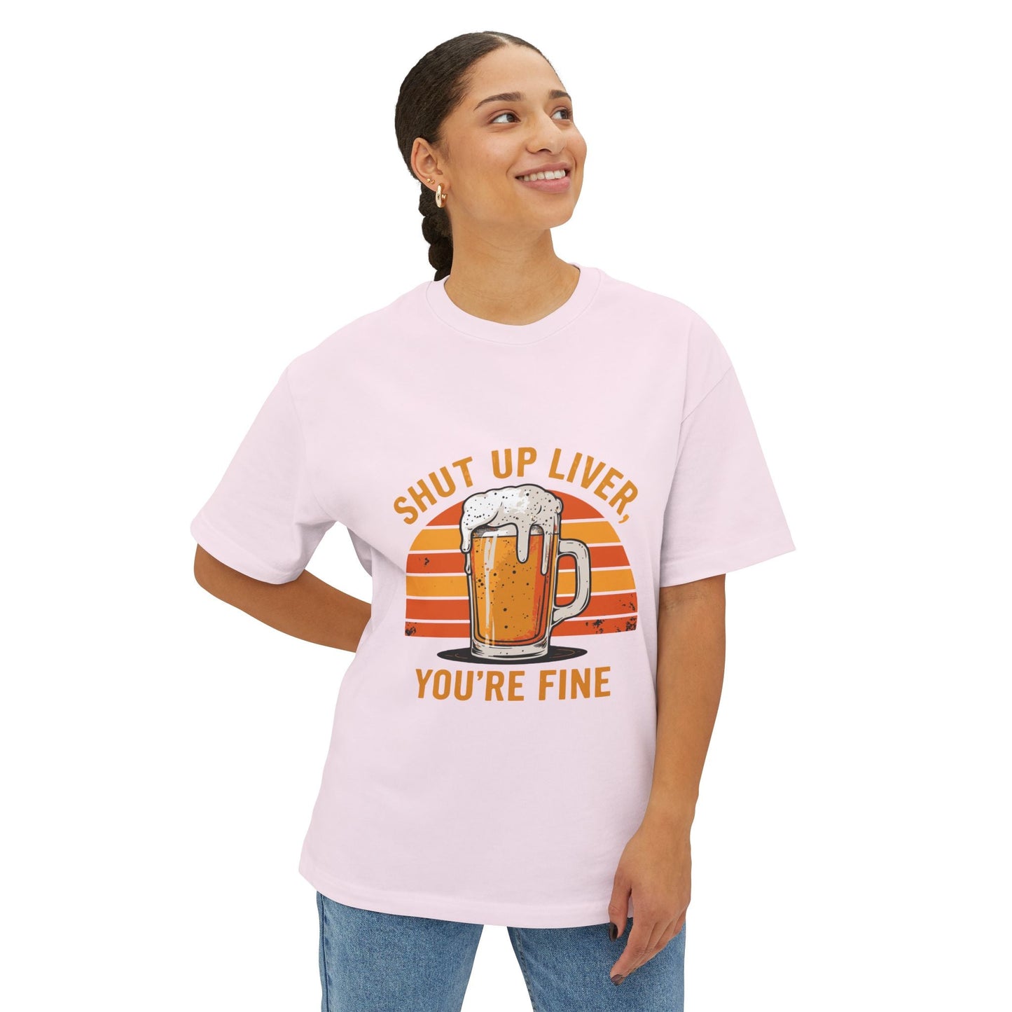 Oversized boxy Tee – Snazzy You're fine Edition Printify