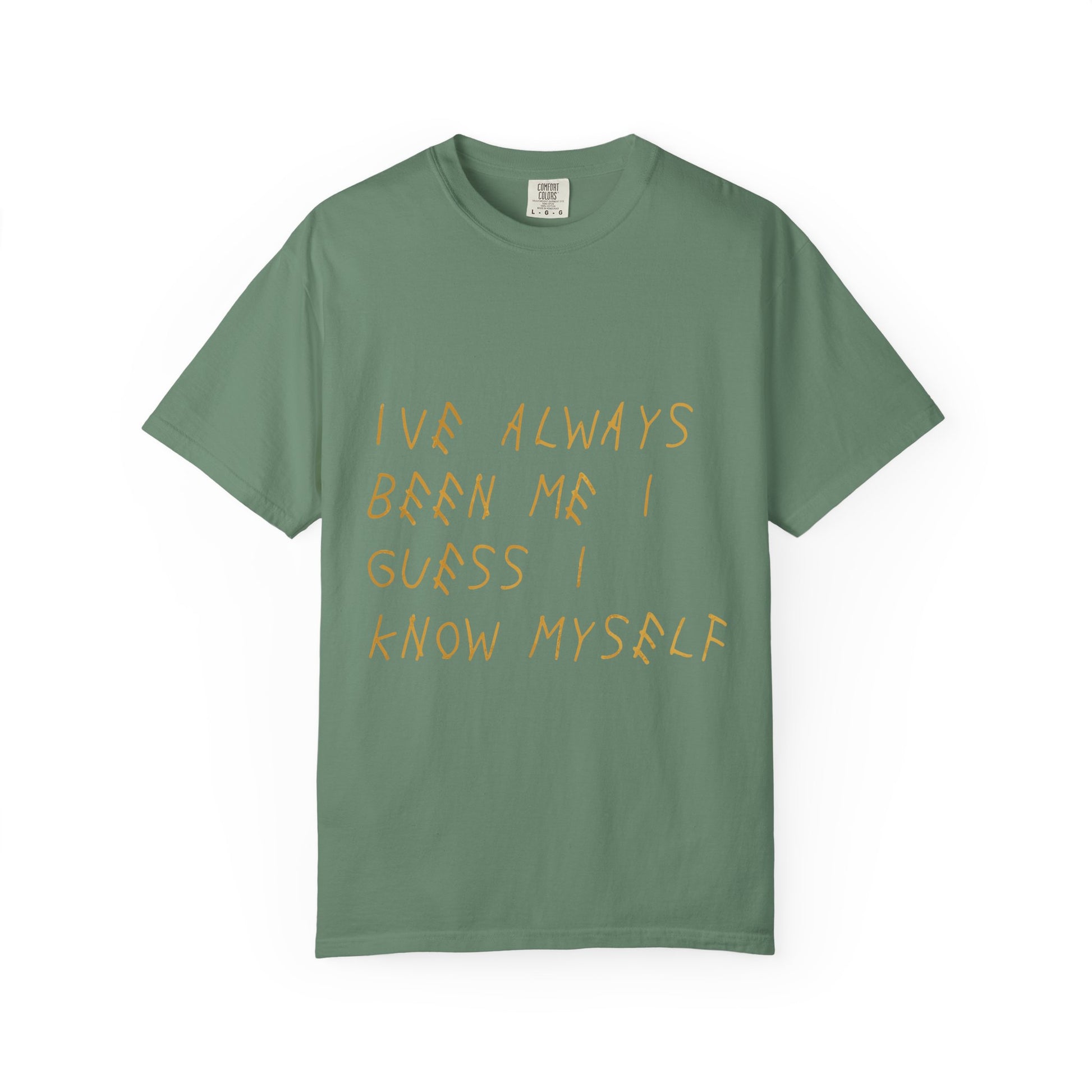 Know Myself Lyric Script Dyed Tshirt Printify