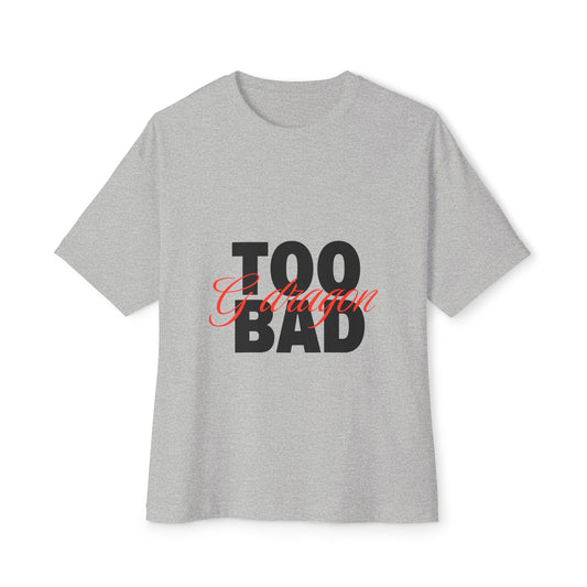 Signature Flame Script Unisex Oversized Boxy Tee - snazzymerch