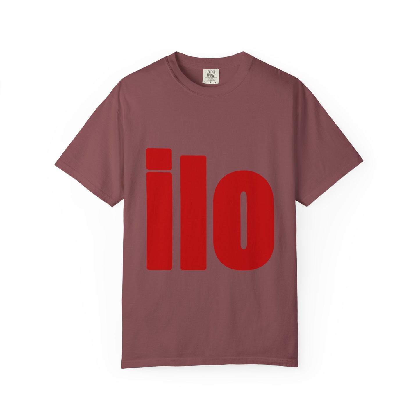 Billie Eilish Inspired Dyed T-shirt – Bold Red Block Edition Printify