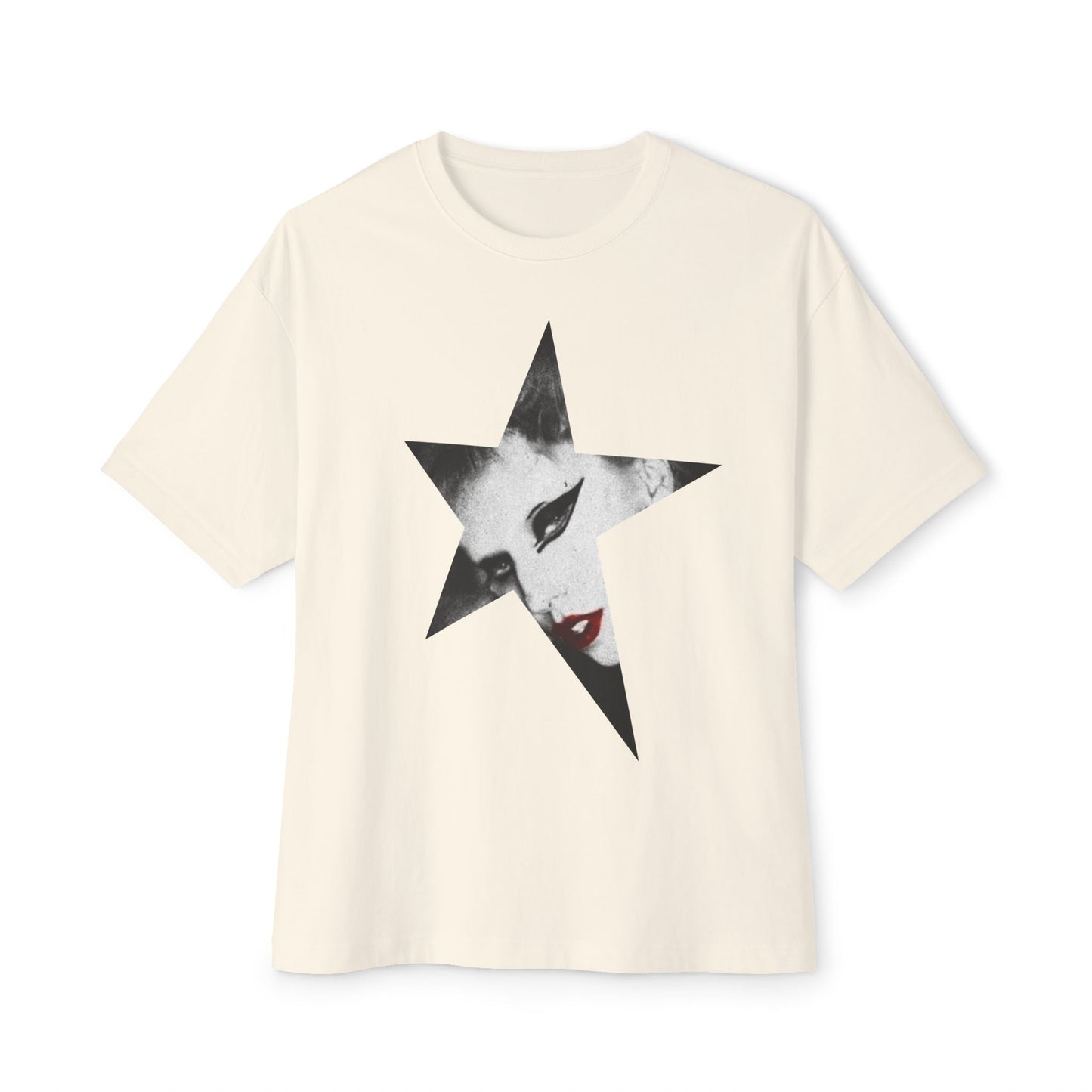 Born This Way Star Face-Unisex Oversized Tee Printify