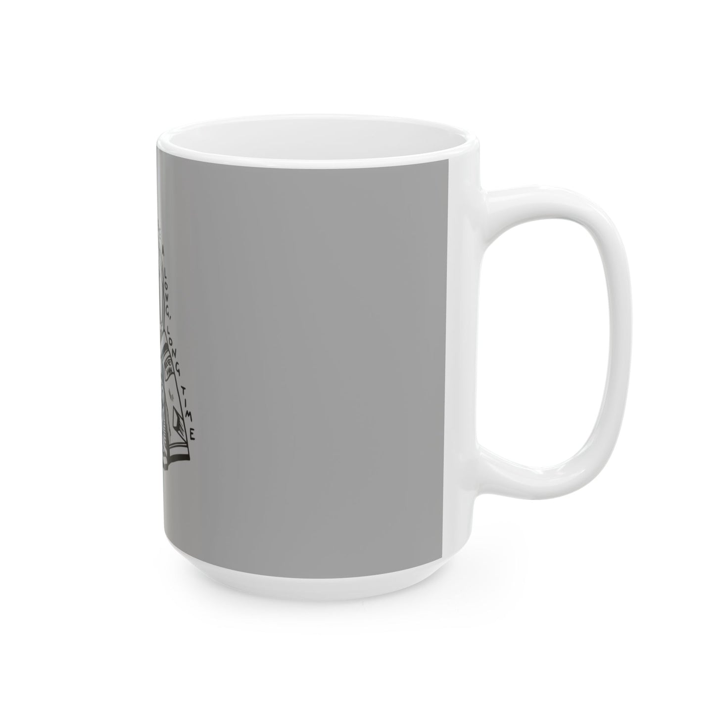Outline Face Design Ceramic Mug, (11oz, 15oz) - snazzymerch