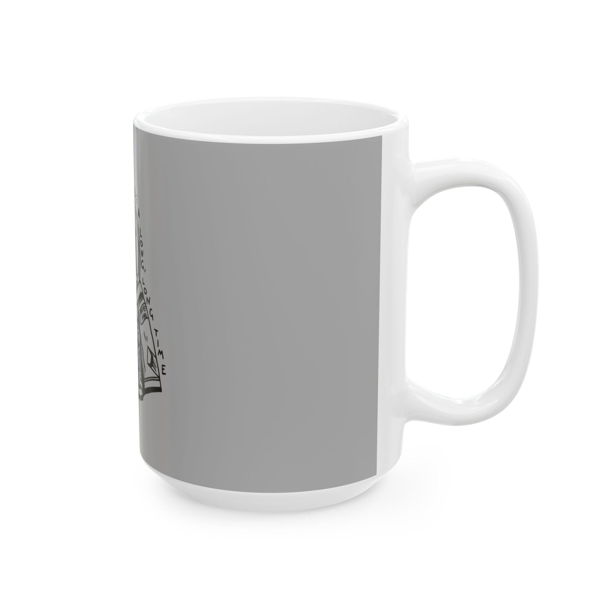 Outline Face Design Ceramic Mug, (11oz, 15oz) - snazzymerch