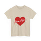 Heartbeat Love Unisex Heavy Cotton Tee - snazzymerch