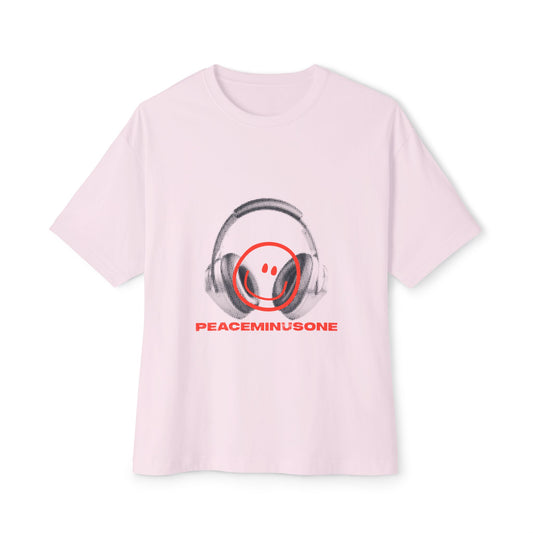 Smiley Beats Graphic Unisex Oversized Boxy Tee - snazzymerch