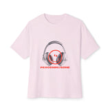 Smiley Beats Graphic Unisex Oversized Boxy Tee - snazzymerch