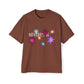 Rainbow Spark Burst Men's Heavy Oversized Tee - snazzymerch