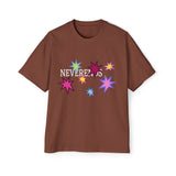 Rainbow Spark Burst Men's Heavy Oversized Tee - snazzymerch