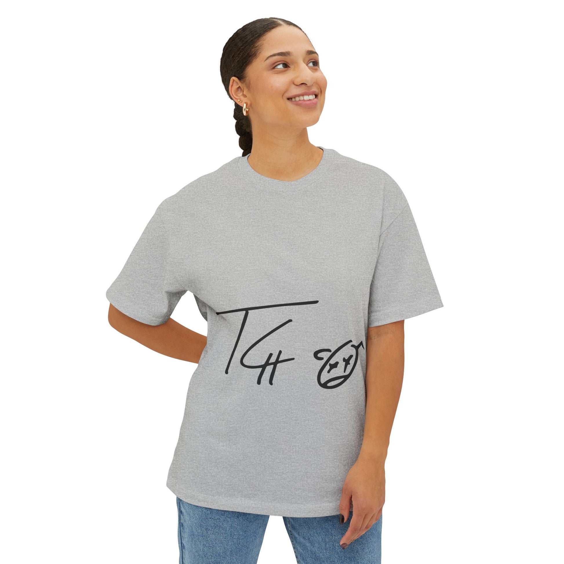 Lunar Echo Unisex Oversized Boxy Tee - snazzymerch