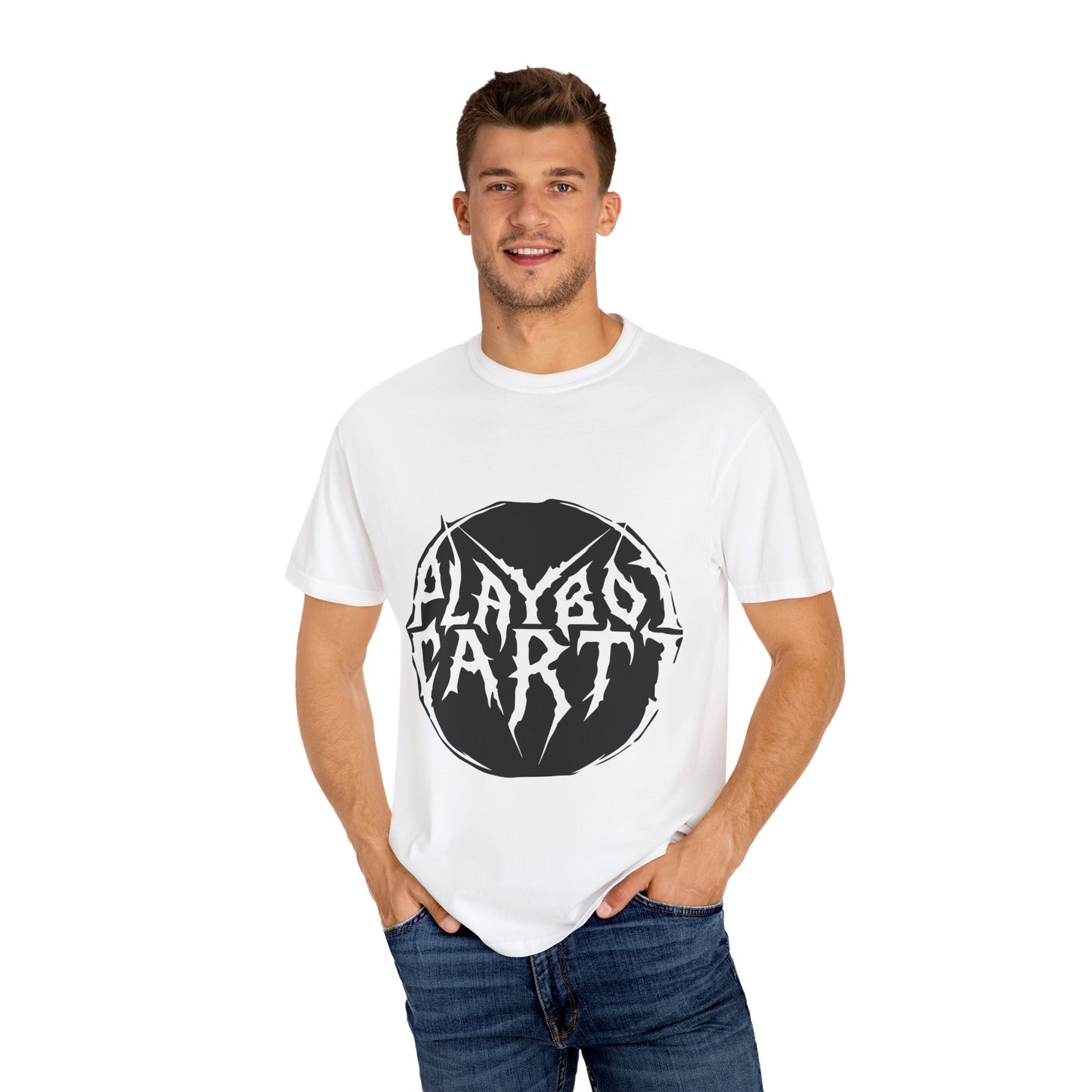 Gothic Circle White Logo - snazzymerch