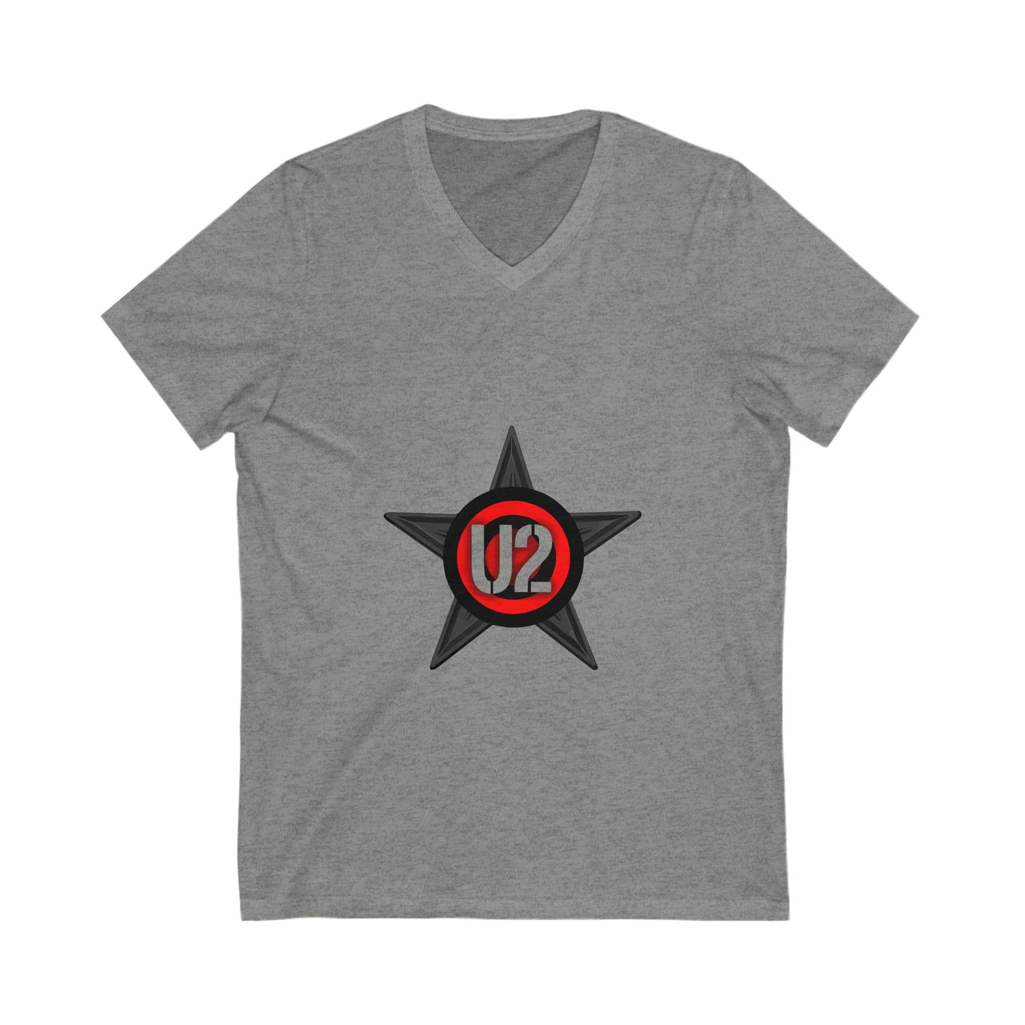 Retro Star Emblem Unisex Jersey Short Sleeve V-Neck Tee - snazzymerch