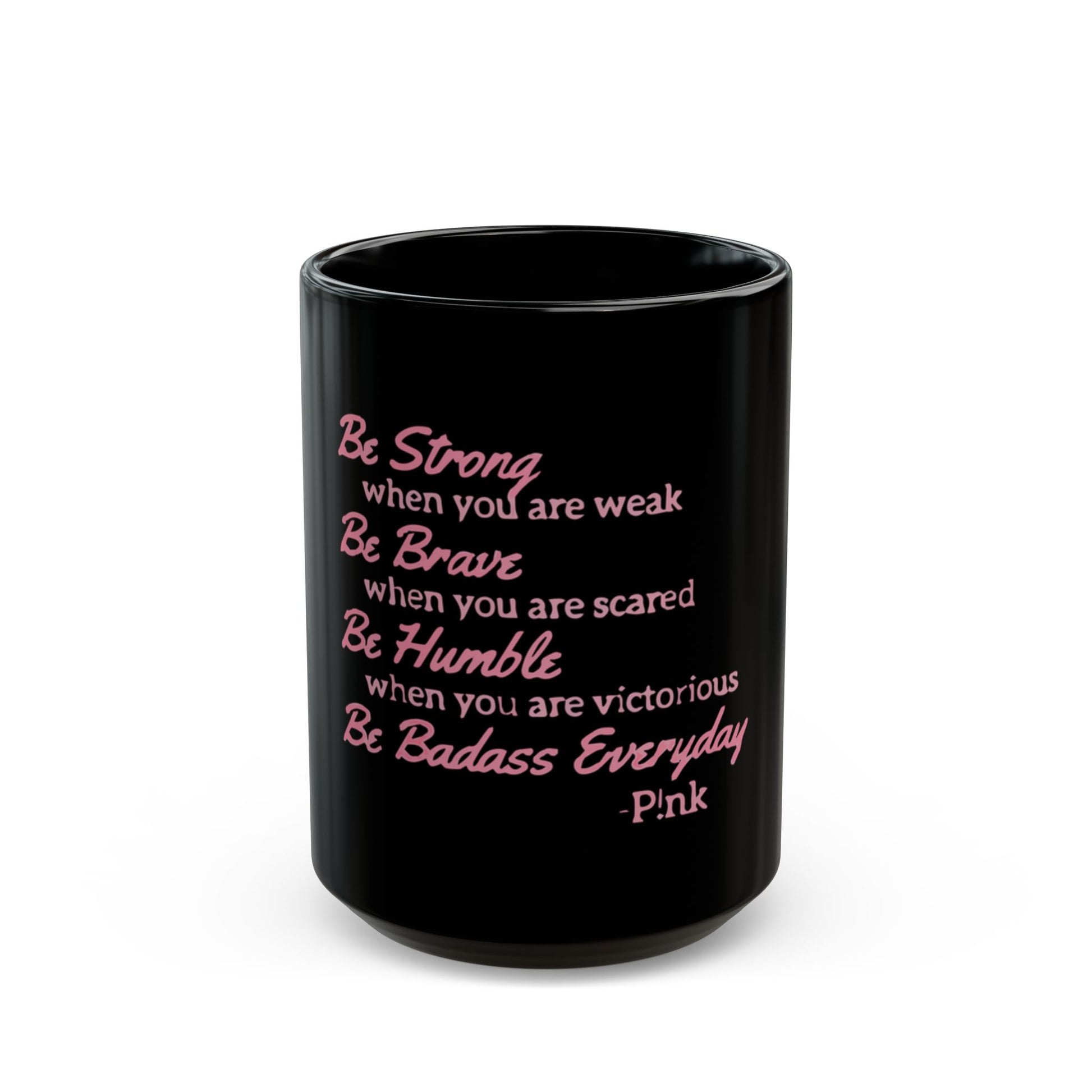 Beautiful Script Black Mug (11oz, 15oz) - snazzymerch