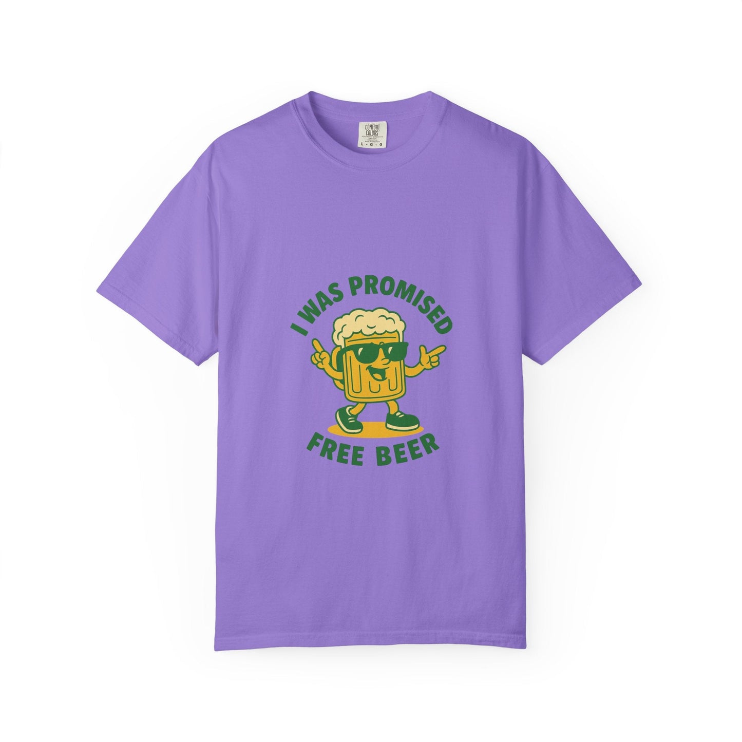 Unisex Garment-Dyed T-shirt – Snazzy Free Beer Edition Printify