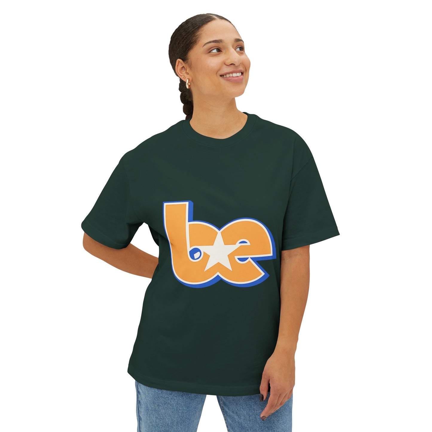 Billie Eilish Inspired Oversized T-Shirt – BE Star Retro Edition Printify