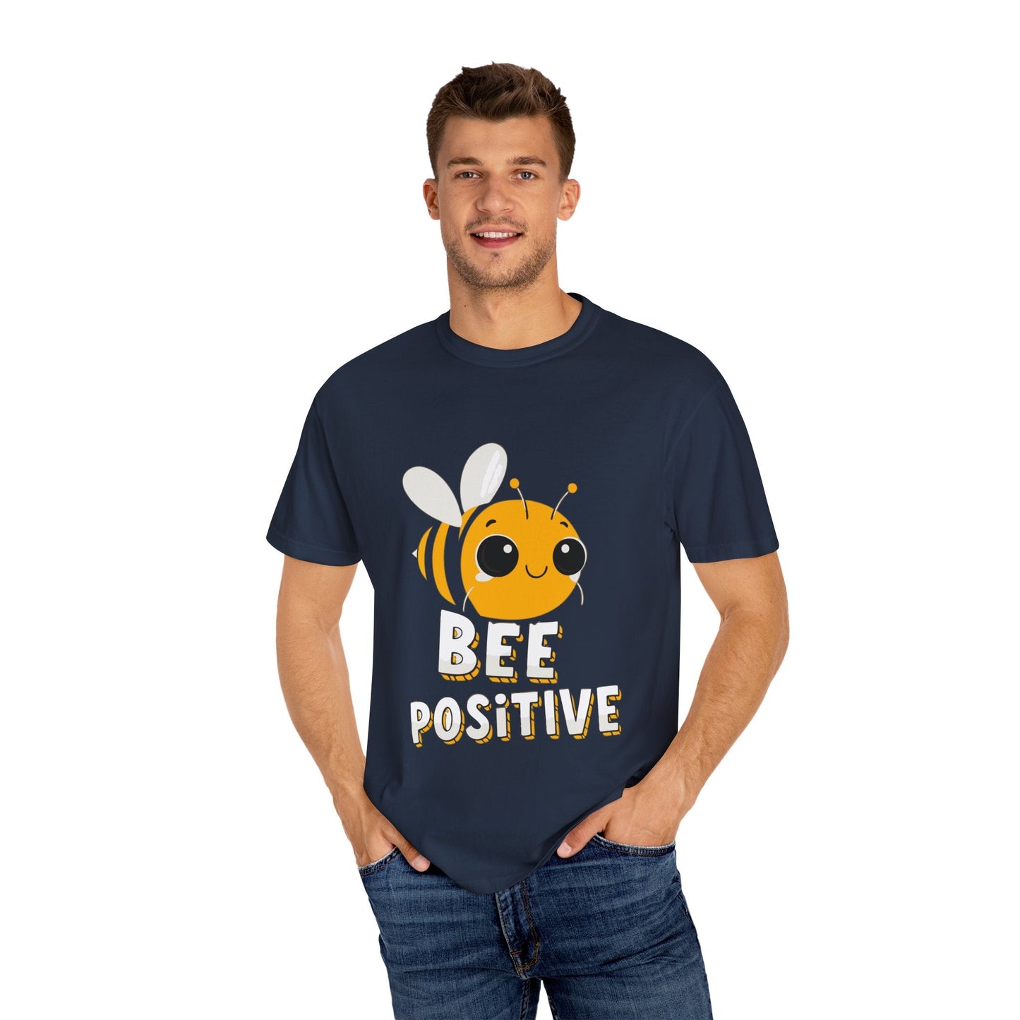 Dyed T-shirt – Snazzy Bee positive Edition Printify