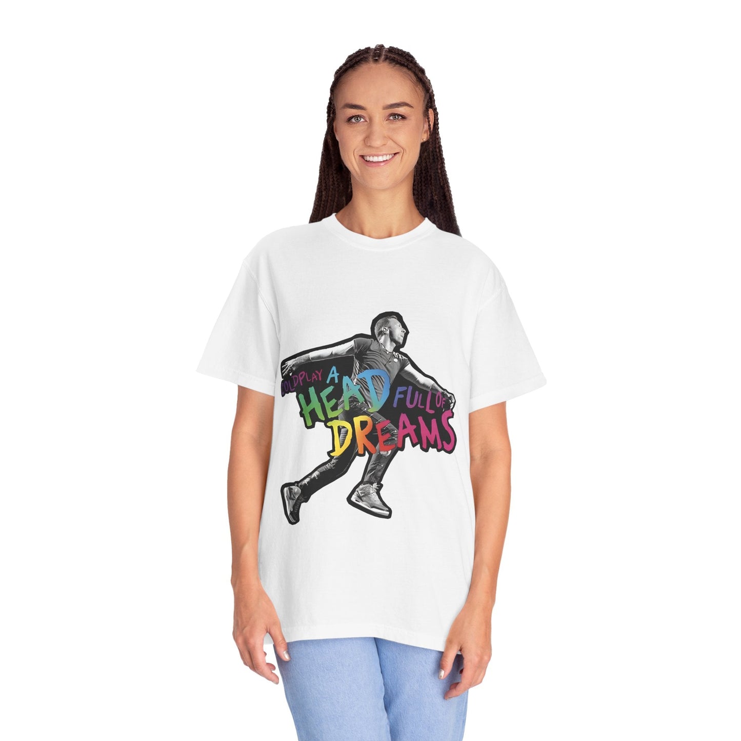 Unisex Garment-Dyed T-Shirt Inspired by Coldplay A Head Full of Dreams Chris Printify