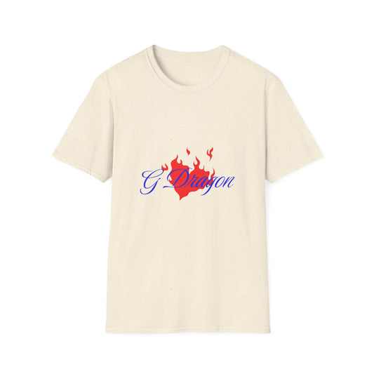 Heart on Fire Bold Script Unisex Softstyle Tee - snazzymerch