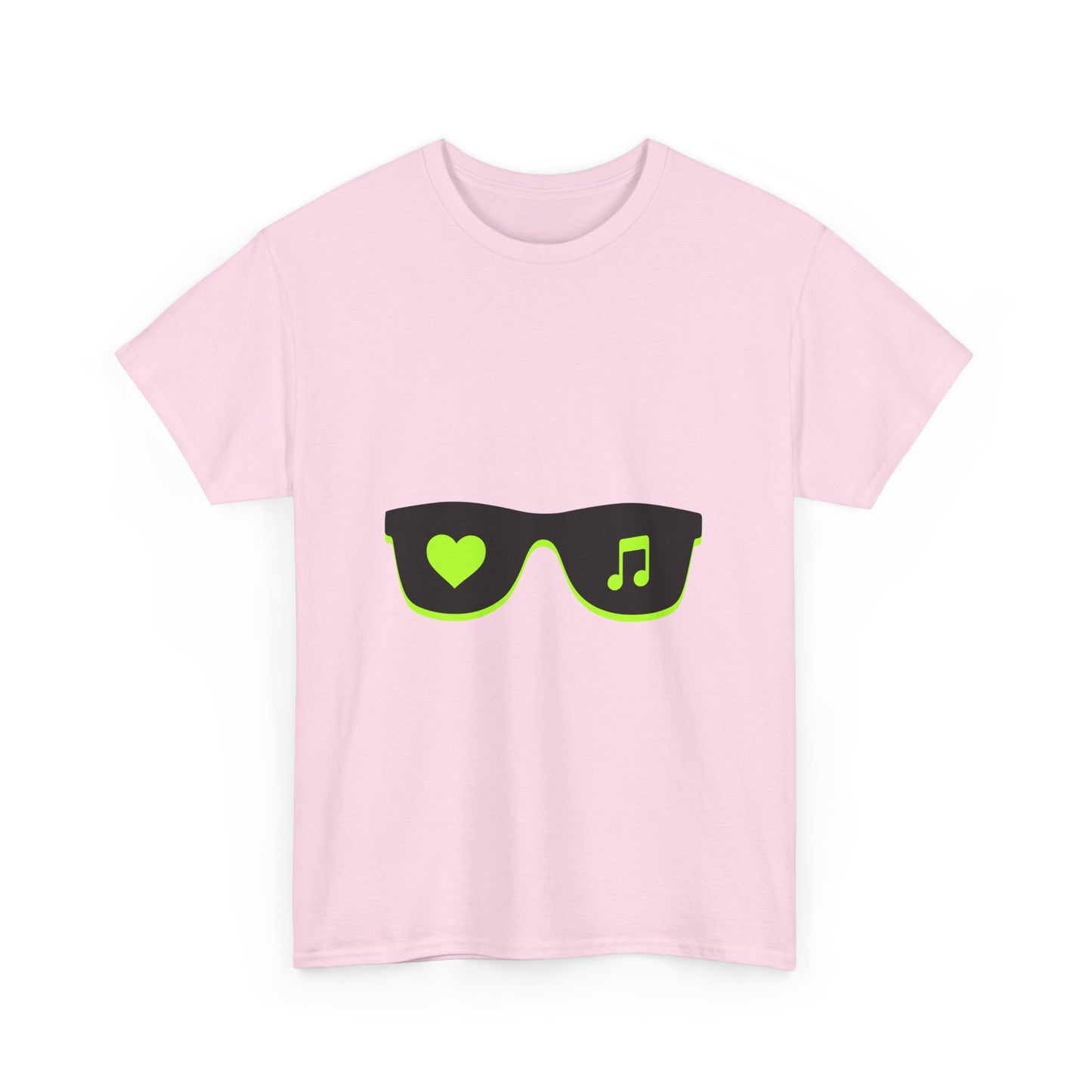 Neon Love Notes Unisex Heavy cotton tee Printify