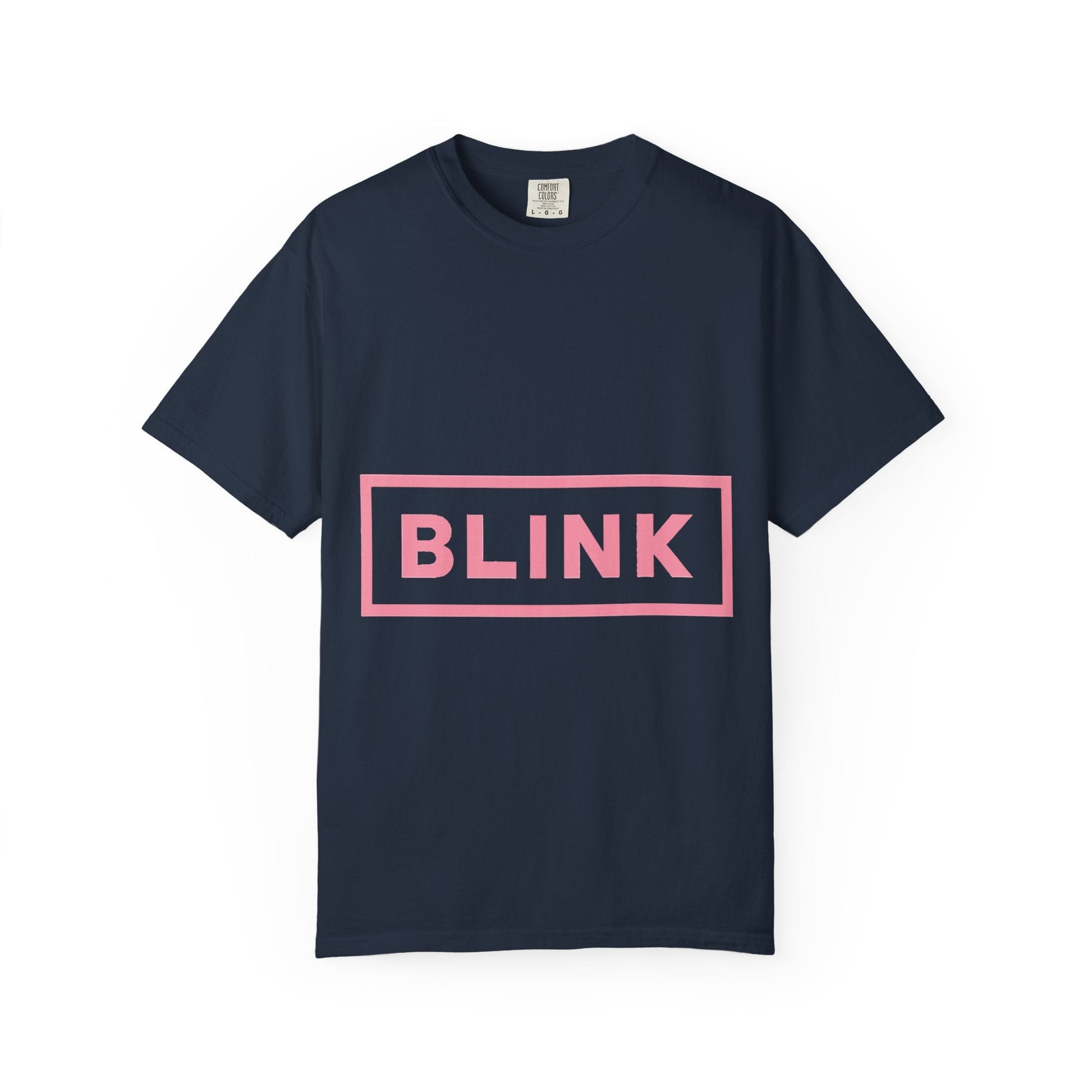 Minimal BLINK Logo – Dyed T-shirt Printify