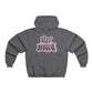 Retro Pink “Stay Weird” Typography Men's NUBLEND® Hooded Sweatshirt - snazzymerch