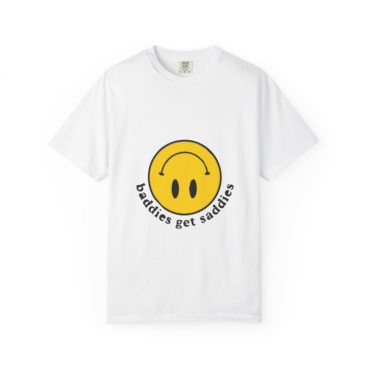 Yellow Smiley Unisex Garment-Dyed T-shirt - snazzymerch
