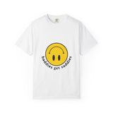 Yellow Smiley Unisex Garment-Dyed T-shirt - snazzymerch