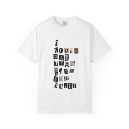 Billie Eilish Inspired Dyed T-shirt – Mixed Message Collage Edition Printify