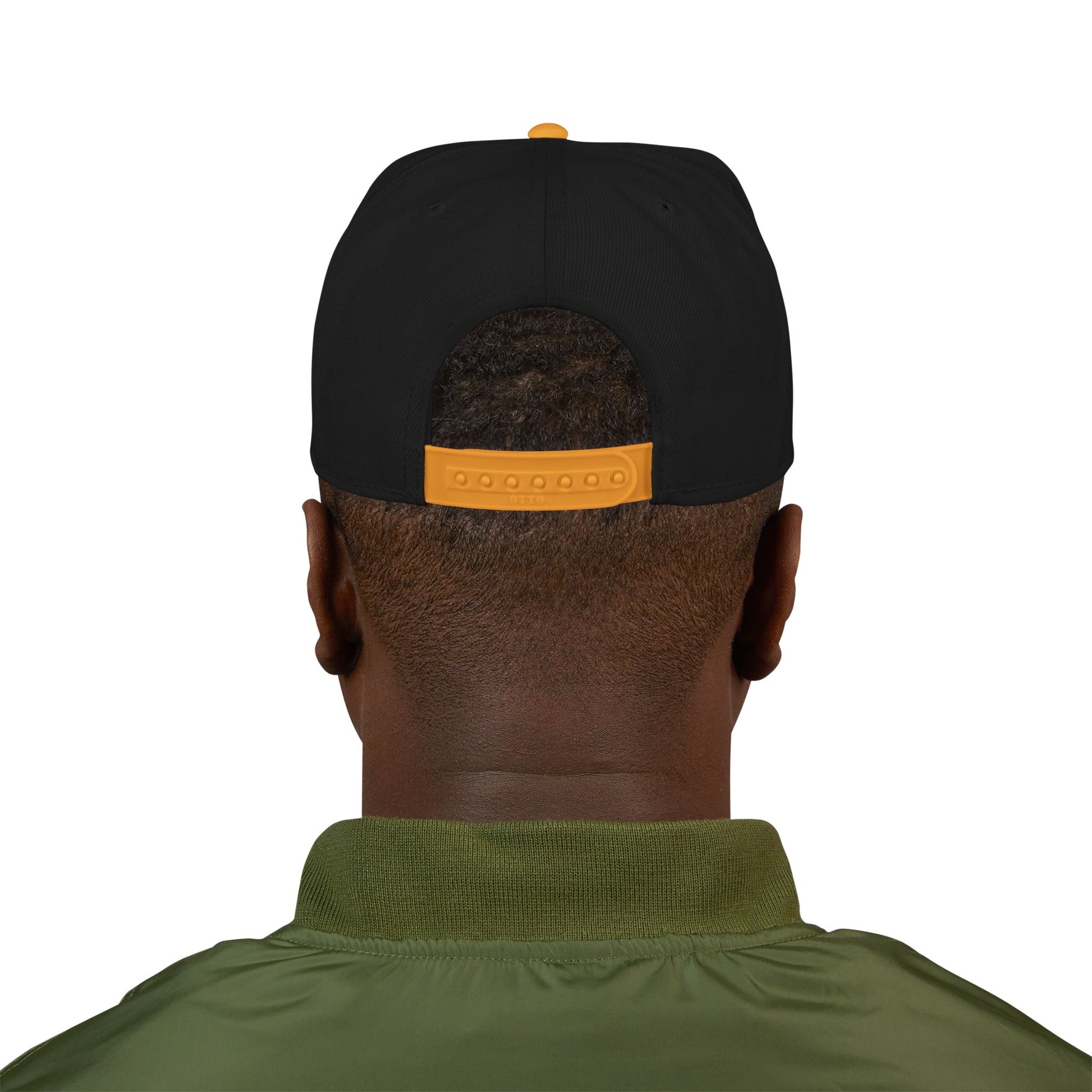 Minimalist Black Disc Outline Snapback Cap Printify